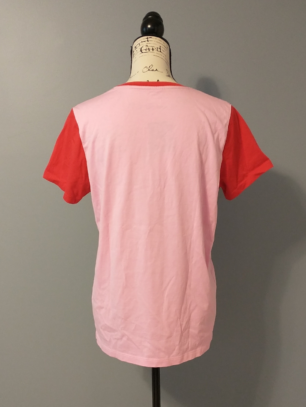 Lands' End Pink and Red Ringer Top - Picture 4 of 7